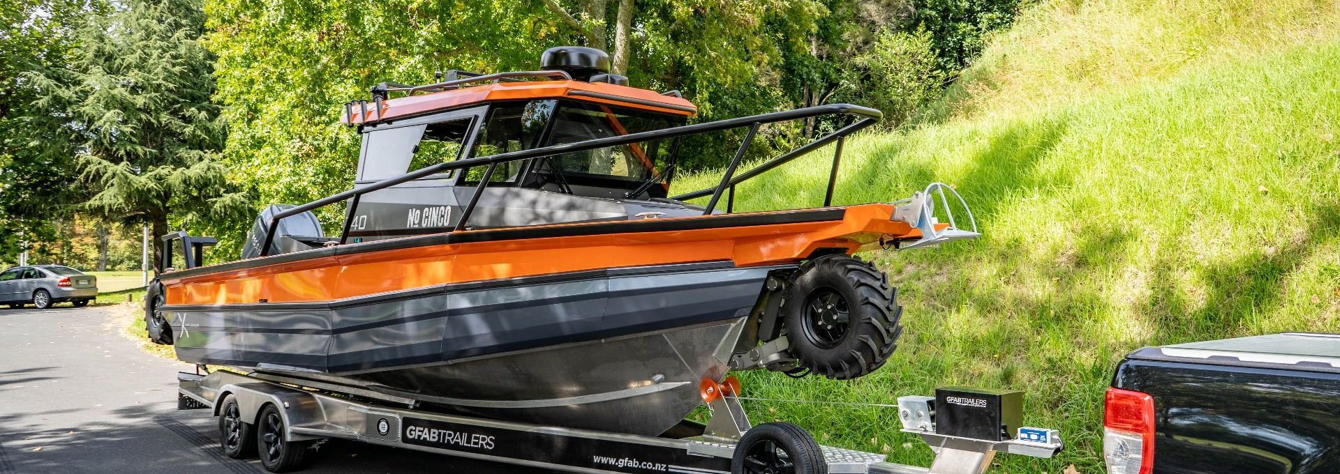 GFAB Amphibious Alloy Boat Trailer